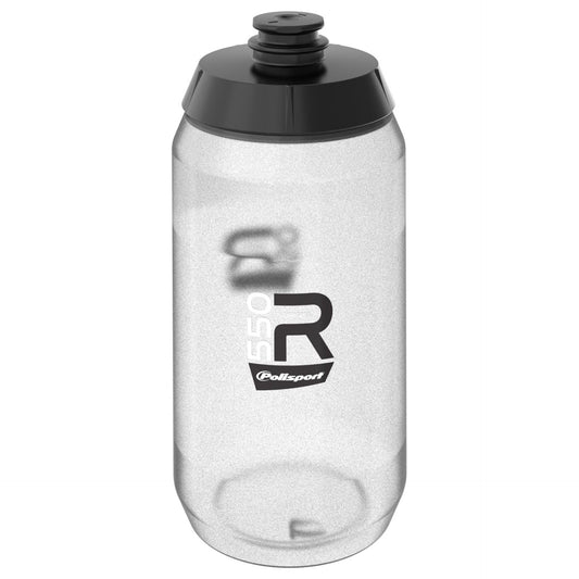 WATER BOTTLE, SENSATIONAL - wide mouth - easy squeeze - high flow - lightweight CLEAR 550ml Professional type - Quality Polisport product