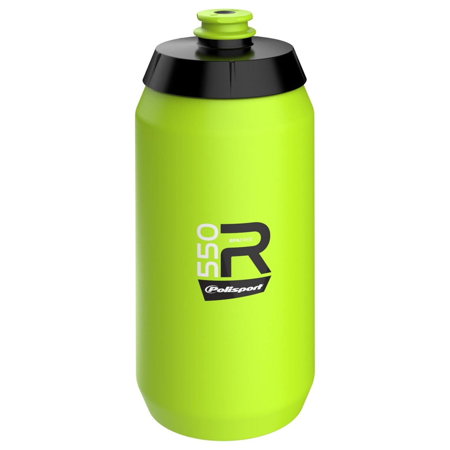 WATER BOTTLE, SENSATIONAL - wide mouth - easy squeeze - high flow - lightweight HI-VIS YELLOW 550ml Screw-On Cap Professional type - Quality Polisport product