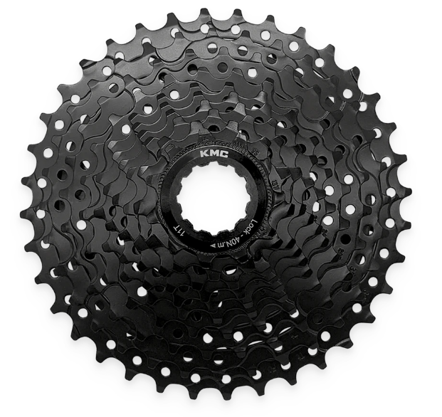 CASSETTE - 10 Speed, 11-36T, ED Black, Quality KMC product, Made In Taiwan (Hardened Steel)