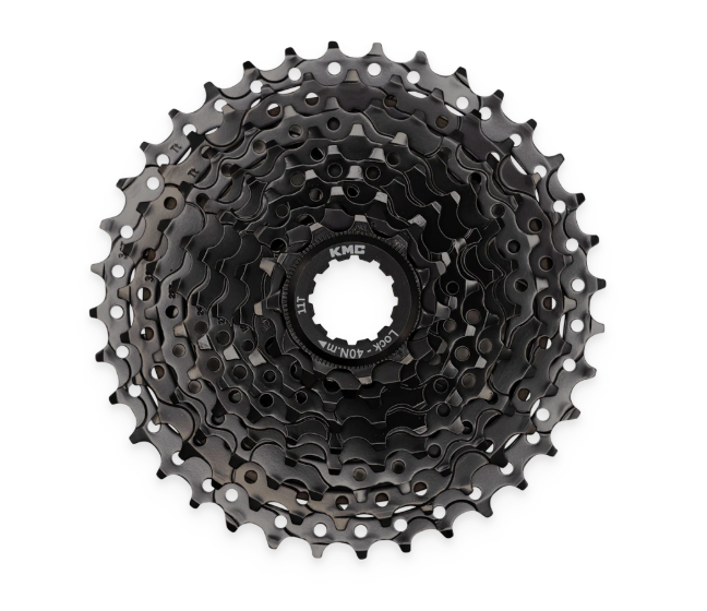 CASSETTE - 9 Speed, 11-32T, ED Black, Quality KMC product, Made In Taiwan