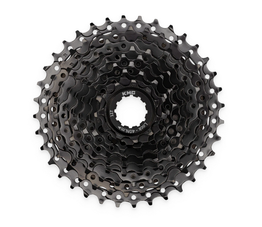 CASSETTE - 9 Speed, 11-32T, ED Black,  Quality KMC product,  Made In Taiwan
