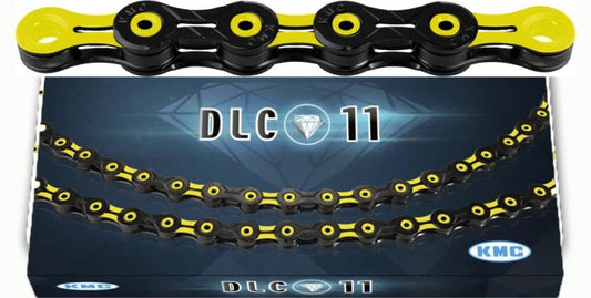 CHAIN - 11 Speed - KMC DLC11 - 116L - YELLOW/BLACK - DLC Diamond Hard - X-Superlight - w/Connect Link