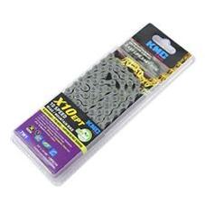 CHAIN - 10 Speed - KMC X10 EPT - 116L - DARK SILVER - EcoPro TeQ Coating - X-Series - w/Connect Link