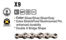 CHAIN - 9 Speed - KMC X9 - 116L - SILVER - w/Connect Link