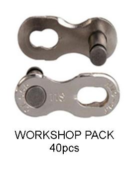Connecting Link for 11 Speed, KMC, SILVER 40pcs for WORKSHOP
