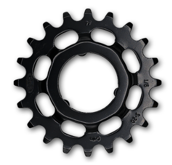 Sprocket R Shimano, ,Cr-Mo, 1/2 x 1/8" x 20T, black, for E-Bike. Quality KMC product - Works with Coaster & Internal gear hubs