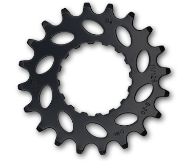 Drive Sprocket (Front) Bosch Gen2, 1/2 x 11/128" x 20T, cr-moly, black, for E-Bike, Quality KMC product - Direct Mount