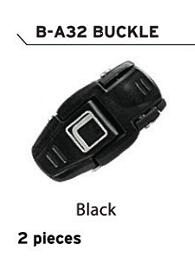 CLEARANCE BUCKLE, Buckle for FLR shoes, BLACK (Bag of 2)