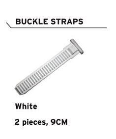 CLEARANCE STRAPS, Buckle Straps for FLR shoes, 9cm, WHITE (Bag of 2)