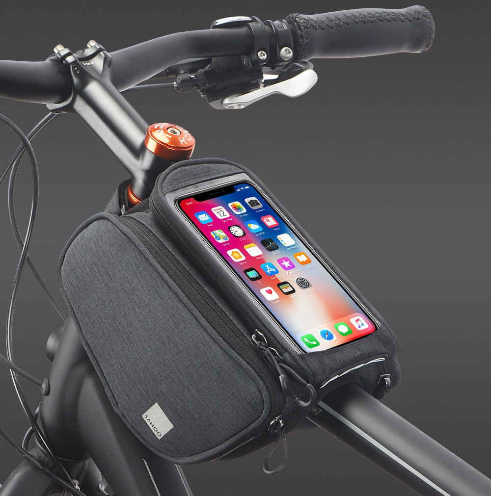 SAHOO Top Bar Double Bag with Removable Phone Holder (19 x 12 x 4cm each side) (1.5L)