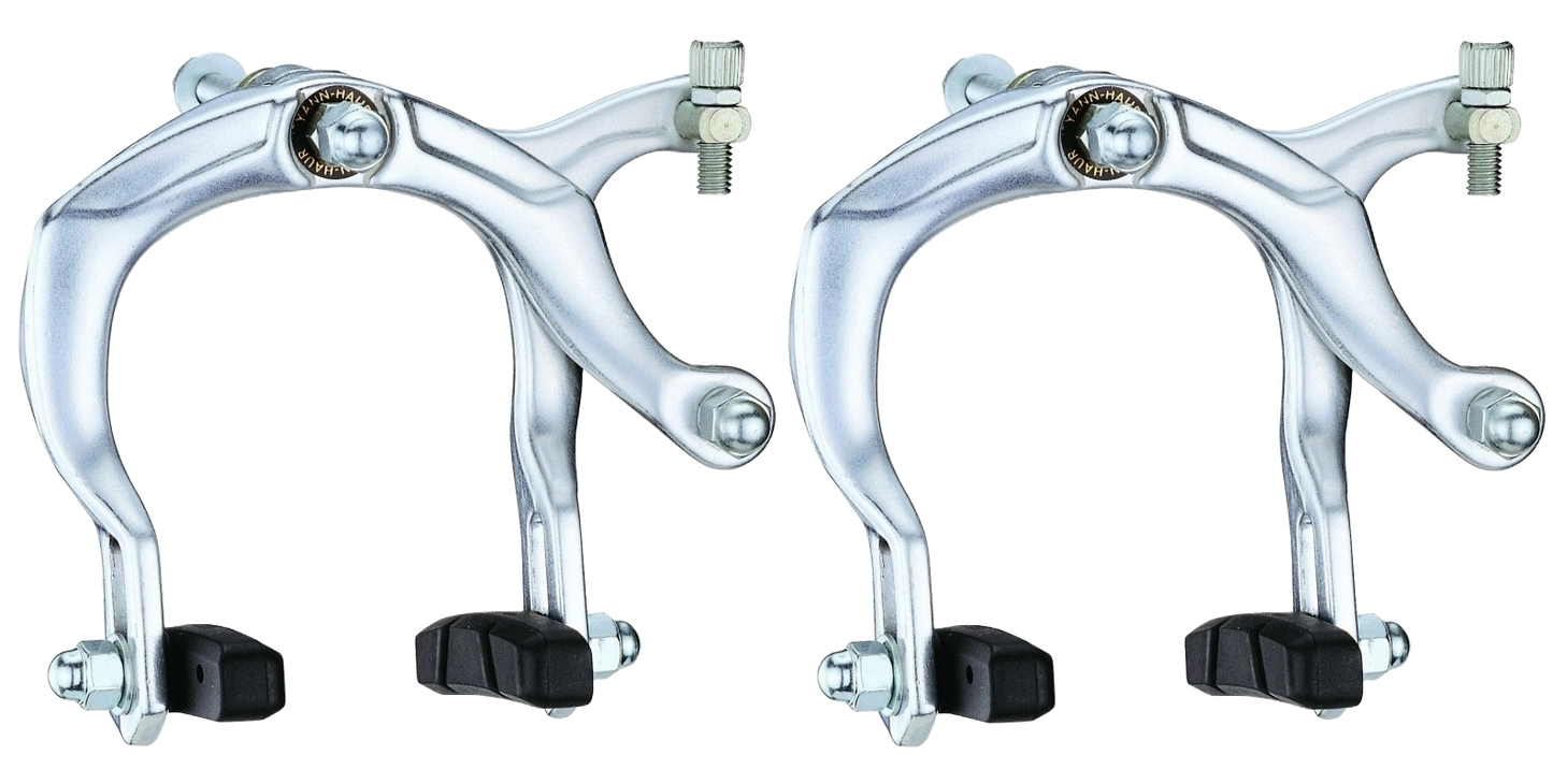 Caliper Brake Set,  68-89mm,  Alloy, Front AND Rear, Nutted,  Silver