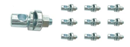 BINDER BOLT - M6 x 19mm, For Brake Shoes, SILVER (Bag of 10)