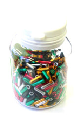 END CAP Inner Wire End Cap, 2.3mm Inside Dia, MIXED COLOURS (Bottle of 500)