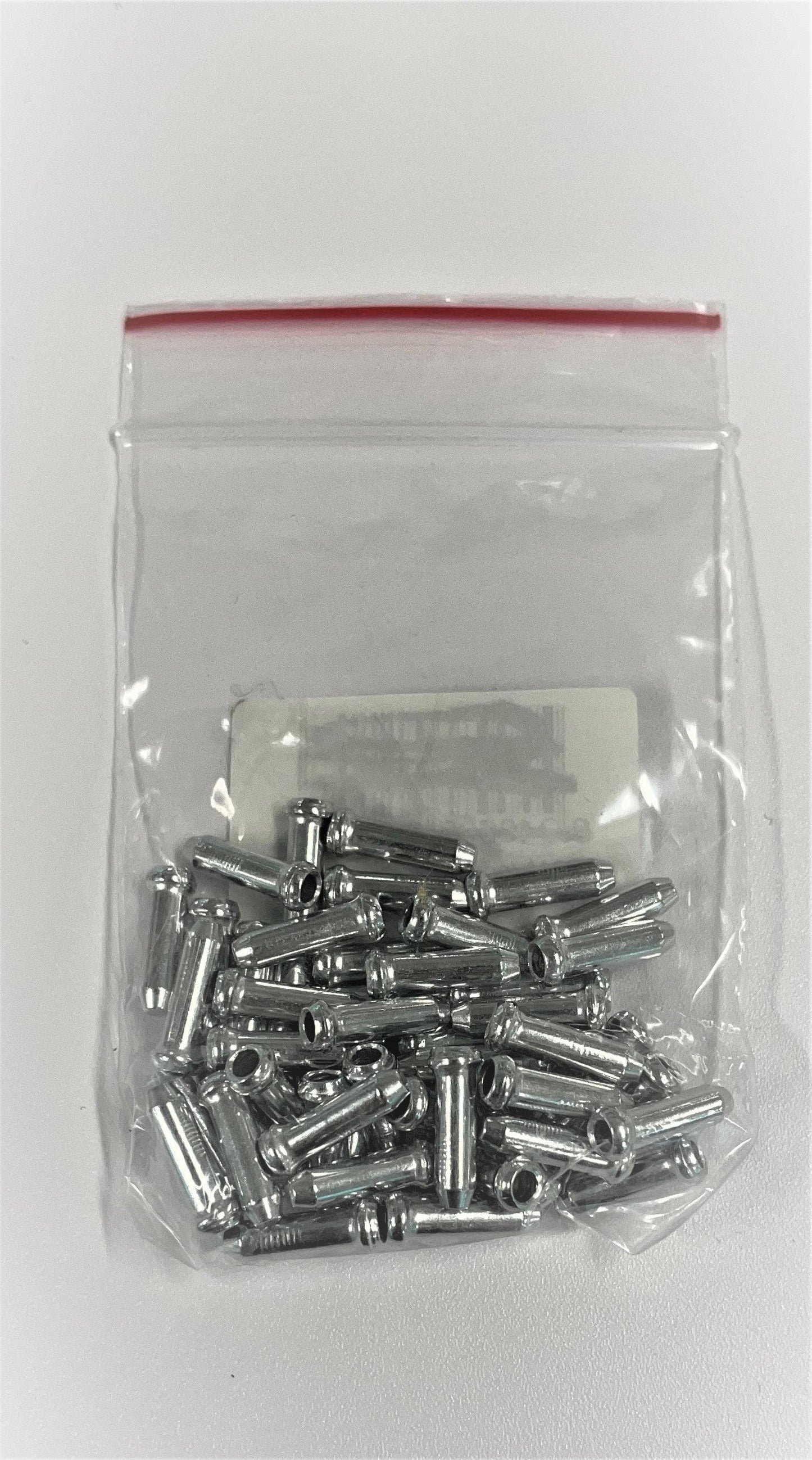 CABLE END - Inner Wire End Cap, 1.2mm-1.8mm Dia, SILVER (Bag of 50)