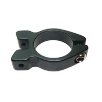 CLAMP - 34.9mm - Rear Carrier/Seatpost Clamp with lip - With Additional Nodes (5mm) To Attach Rear Carrier - BLACK