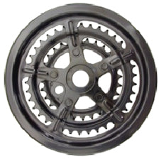 "SPECIAL PRICING" - TRIPLE CHAINWHEEL - for OPC, Steel, 1/2" x 3/32", 48/38/28T, with Guard, BLACK