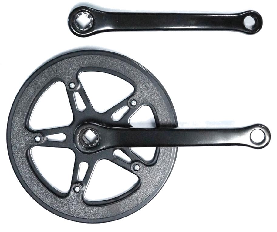 CHAINWHEEL SET 152mm x 3/32 - 40T, with Double Plastic Guard, Diamond Taper BLACK