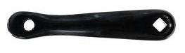 CRANK ARM LH 152mm, Diamond Taper, Low Profile, Alloy BLACK
