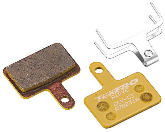 TEKTRO DISC BRAKE PADS - For 2 Piston tektro and shimano Caliper with spring return, semi mettallic type, Yellow, A10YS