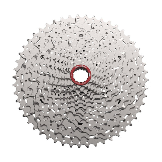 CASSETTE - 12 Speed Cassette, 10-51T, for Micro spline ONLY, metallic silver, Quality Sunrace cassette