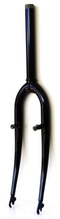 FORK 26, Threadless, 1.1/8" (ID 25.4mm, Stem 230mm) with Pivots, Steel. BLACK (Axle to Crown 400mm)