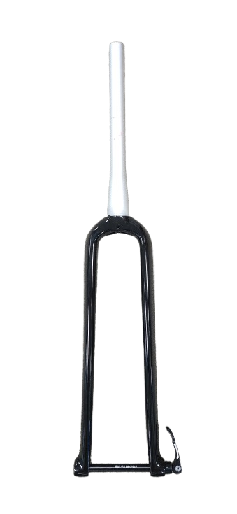 FORK - 700C, Threadless, ALLOY 1.1/8"-1.5 tapered stem, flat mount, 12 x 100mm, BLACK (W/Mudguard mount) (Axle to Crown 420mm)