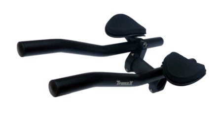 TRIATHLON BARS 25.4mm thru to 31.8mm BB, Adjustable, Without Cable Hole, w/sleeves & clamp set BLACK