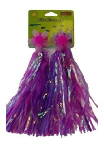 STREAMERS Windmill Flower Design, PINK PURPLE SILVER