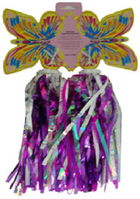 STREAMERS Laser Finish with Sequins, SILVER PURPLE (Butterfly)