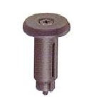 END PLUGS, ALLOY Cap, BLACK 18mm diameter, sold per pair