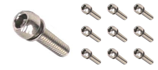 STEM BOLT M6, 20mm, Allen Key Type, Round Head, Stainless Steel (Bag 10)