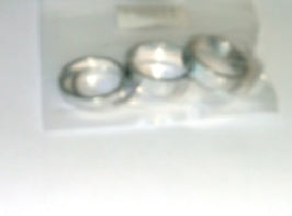Spacer Set, alloy, SILVER, 1", size 2, 5, 8, & 10mm each x 1