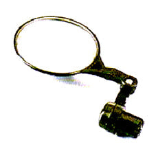 MIRROR Convex, Bar End, 75mm BLACK (Hang Sell Packaging)