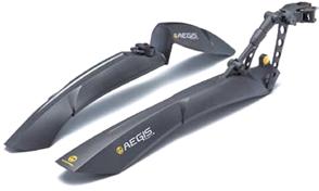 MUDGUARD SET 29ER, Front & Rear, QR Adjustable, 100mm wide, BLACK