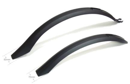 MUDGUARD SET 26-29ER, Front & Rear, plastic Clip-on, for tyres up to 2.1 51mm/51mm width
