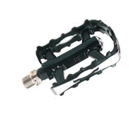 PEDALS 9/16" Sealed Bearings, Alloy Body/Cro-mo Axle, SILVER/BLACK (race pedal- No reflctors)