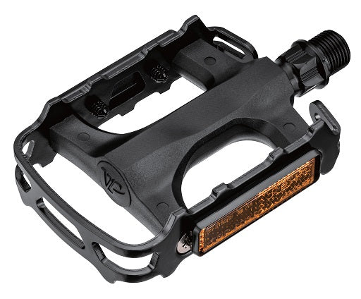PEDALS 9/16" MTB, PP Body, ALLOY Cage, BLACK
