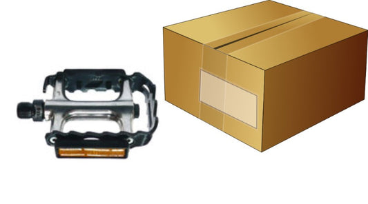 PEDALS 9/16" Sealed Bearings, Alloy, SILVER/BLACK, Box qty 10