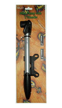 MINI PUMP w/thandle, alloy barrel, Max 120psi, 265mm long