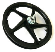 PLASTIC WHEEL 16" Rear, Freewheel, BLACK Axle 170mm x 3/8 - OLD 110mm