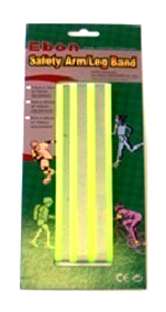 TROUSER BAND Velcro with Reflective Tape, Fluro, YELLOW