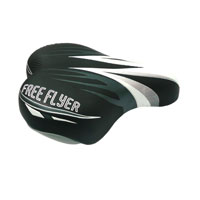 SADDLE Junior, 180mm x 145mm, with Clamp, BLACK/GREY