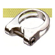 SEAT POST CLAMP 28.6 Alloy with Lip, SILVER
