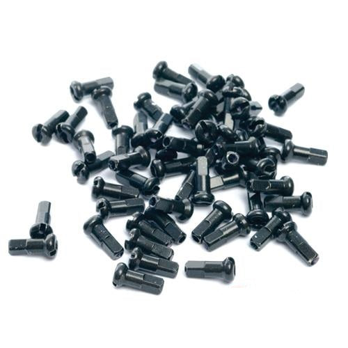 NIPPLES 14g Alloy, 12mm BLACK (Gross)