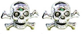 V/Cap SILVER Skull, 2 pce