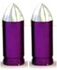Valve Cap PURPLE Bullet, 2 pce