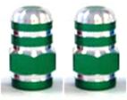 Valve Cap GREEN Alloy Nut