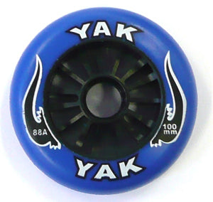 "Special pricing" S/wheel BLUE ON BLACK 100 x 88a "YAK" brand (plastic core)