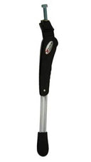 KICKSTAND 24-28 Adjustable, Centre Mount, Alloy BLACK/SILVER, Heavy Duty