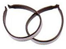TROUSER BAND Steel, Chrome with Reflective Strip (Pair)